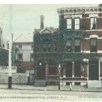 Postmarked in Camden, N.J. Aug. 25, 1909, the undivided back postcard depicts the Young Men's Christian Association building