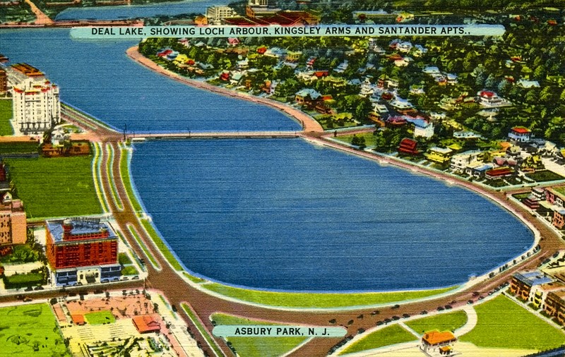 Deal Lake, Showing Loch Arbour, Kingsley Arms, and Santander Apts