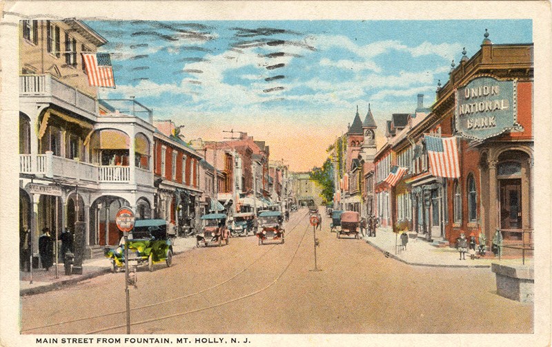 Mt. Holly Main Street c.1928 [800×504] – Historical Society of Riverton, NJ