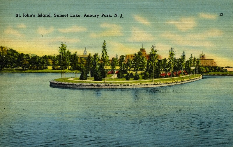 St. John’s Island, Sunset Lake, Asbury Park, NJ [800×506] Historical