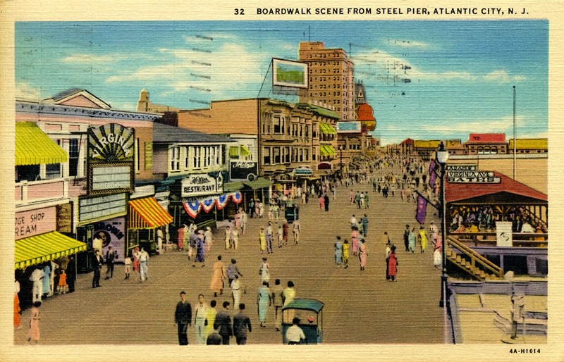 Boardwalk Scene from Steel Pier, Atlantic City, NJ [800×514 ...