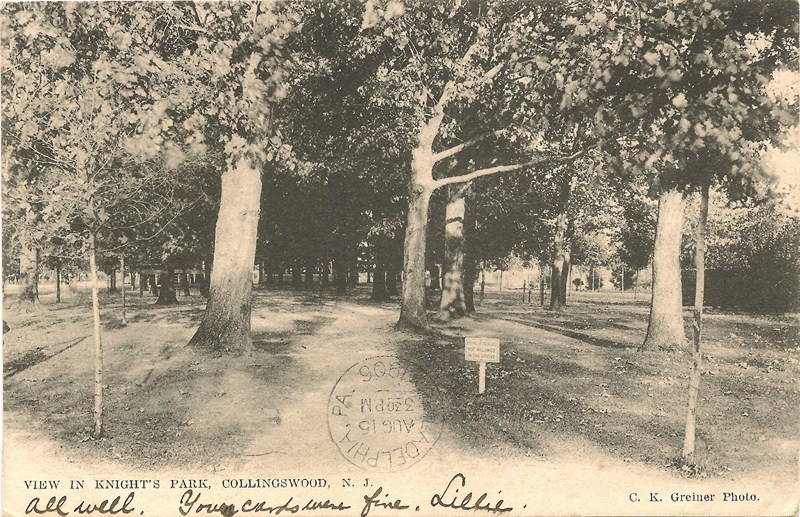 View in Knight’s Park, Collingswood, NJ 1906 [800×517] – Historical ...