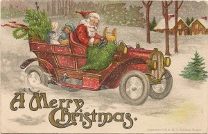 A Merry Christmas - vintage postcard by H.I. Robbins, Boston, 1907