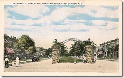Entrance to Forest Hill Park and Boulevard, Camden, NJ 