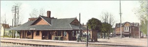 1887 RR Station opened, Robert's Store at right