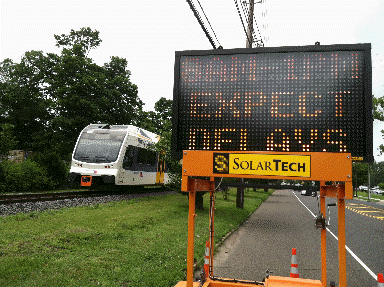 July 4 traffic sign