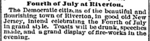 Fourth of July at Riverton, July 3, 1865 Philadelphia Inquirer p.2