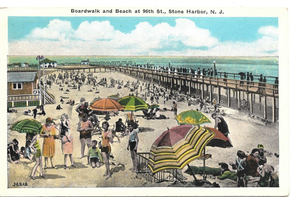 Boardwalk and Beach at 96th St., Stone Harbor, NJ 1324 – Historical ...